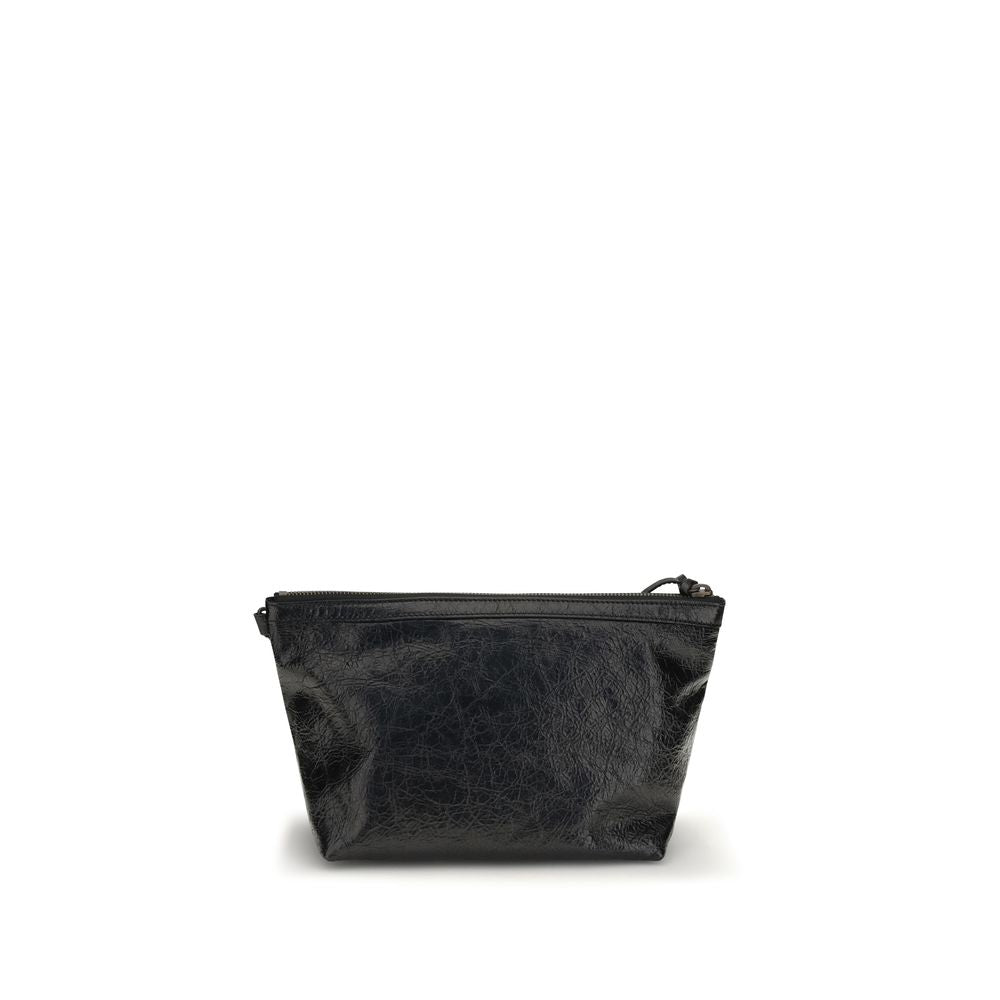 Balenciaga Clutch aus Leder in Schwarz
