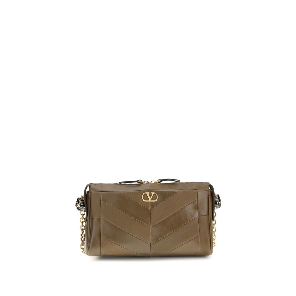 Valentino Garavani Schultertasche aus Leder in Braun