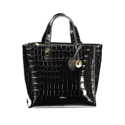 Furla Handtasche aus Leder in Schwarz