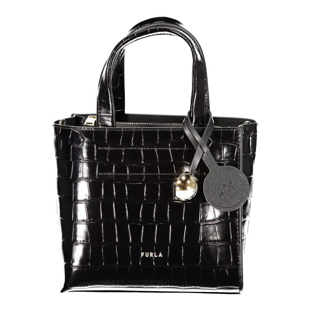 Furla Handtasche aus Leder in Schwarz