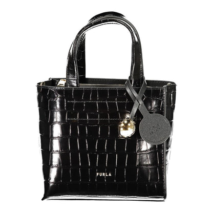 Furla Handtasche aus Leder in Schwarz