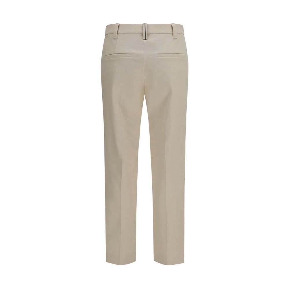 Brunello Cucinelli Kleid aus Baumwolle in Beige