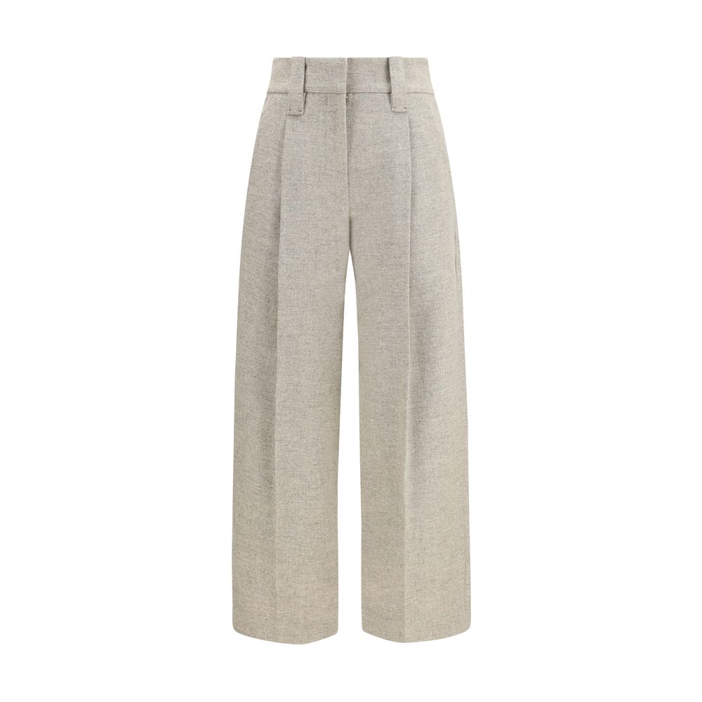 Brunello Cucinelli Kleid aus Wolle in Beige