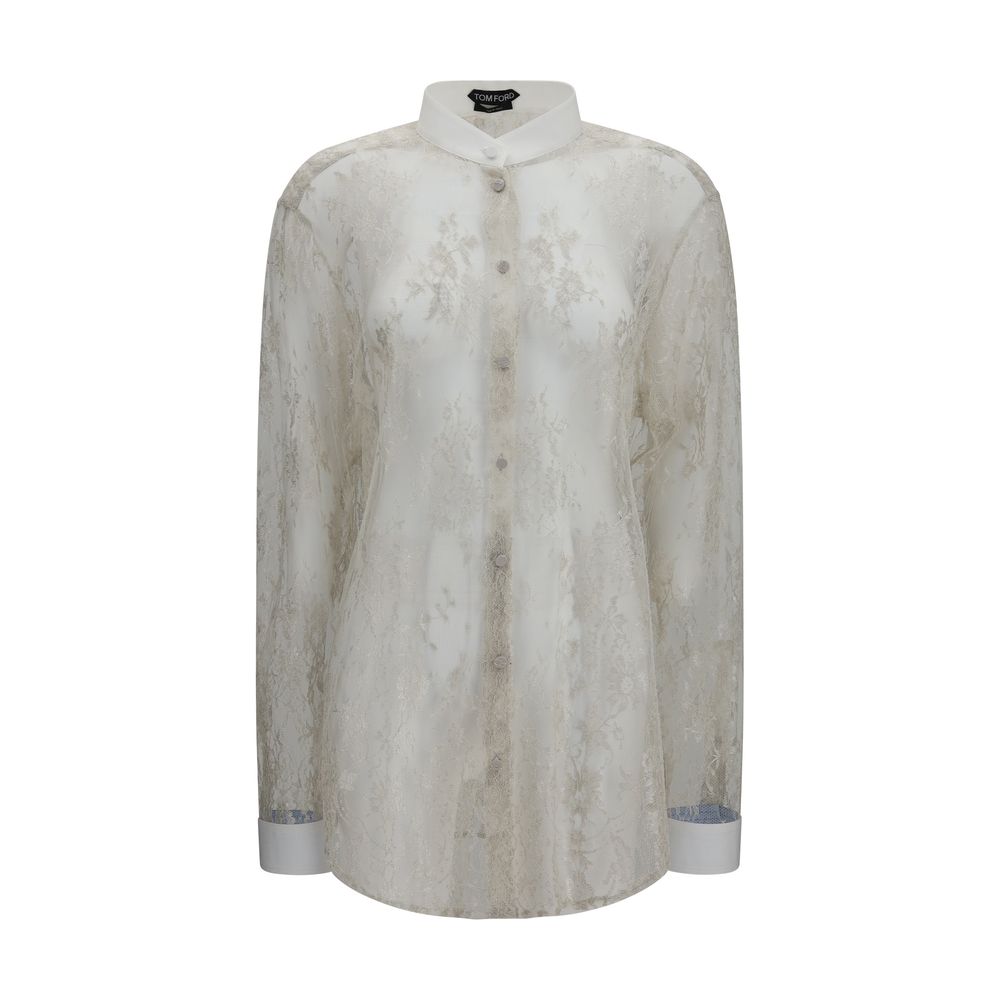 Tom Ford Bluse aus Polyester in Beige