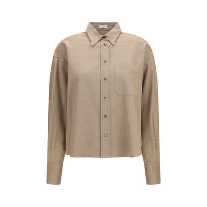 Brunello Cucinelli Hemd aus Baumwolle in Beige