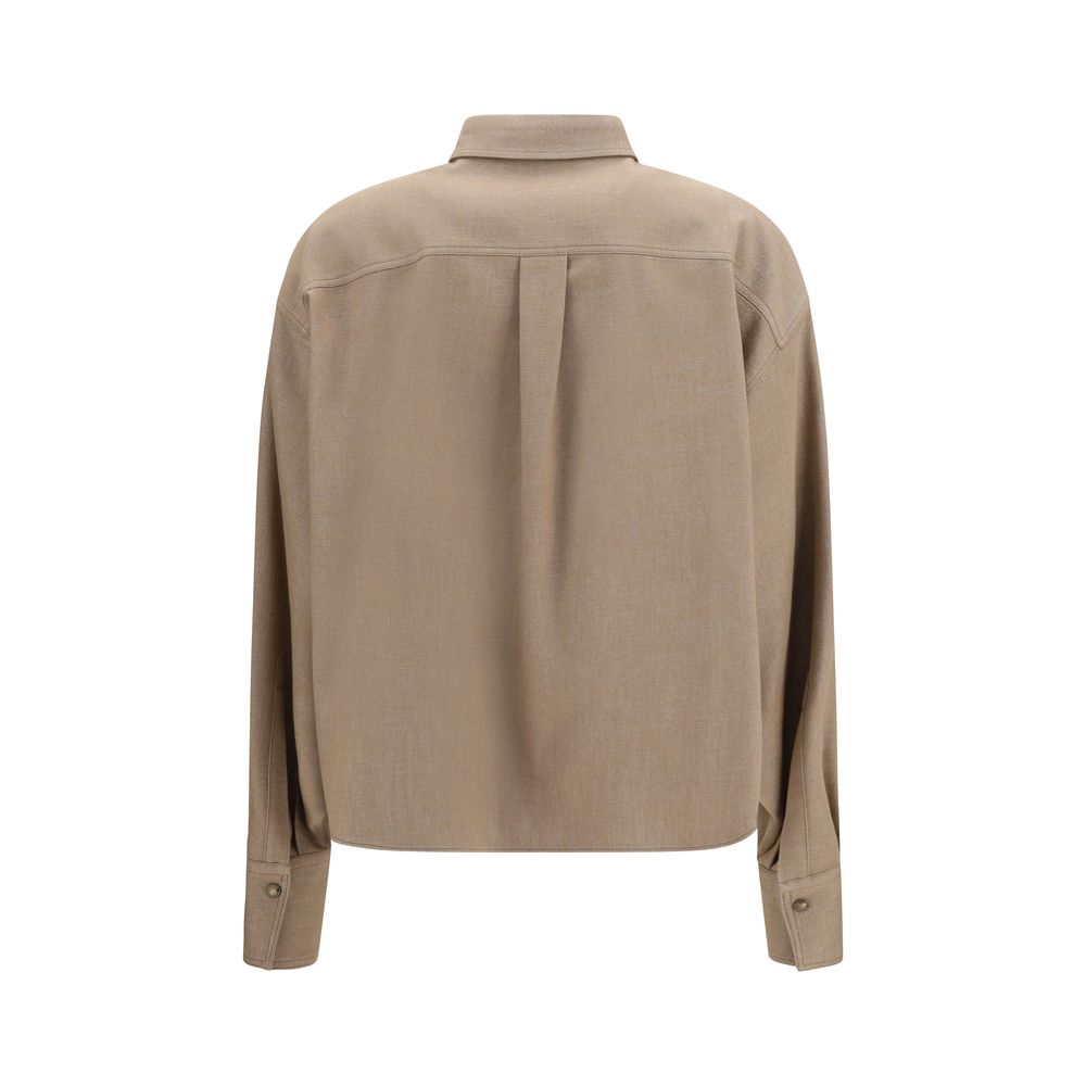 Brunello Cucinelli Hemd aus Baumwolle in Beige