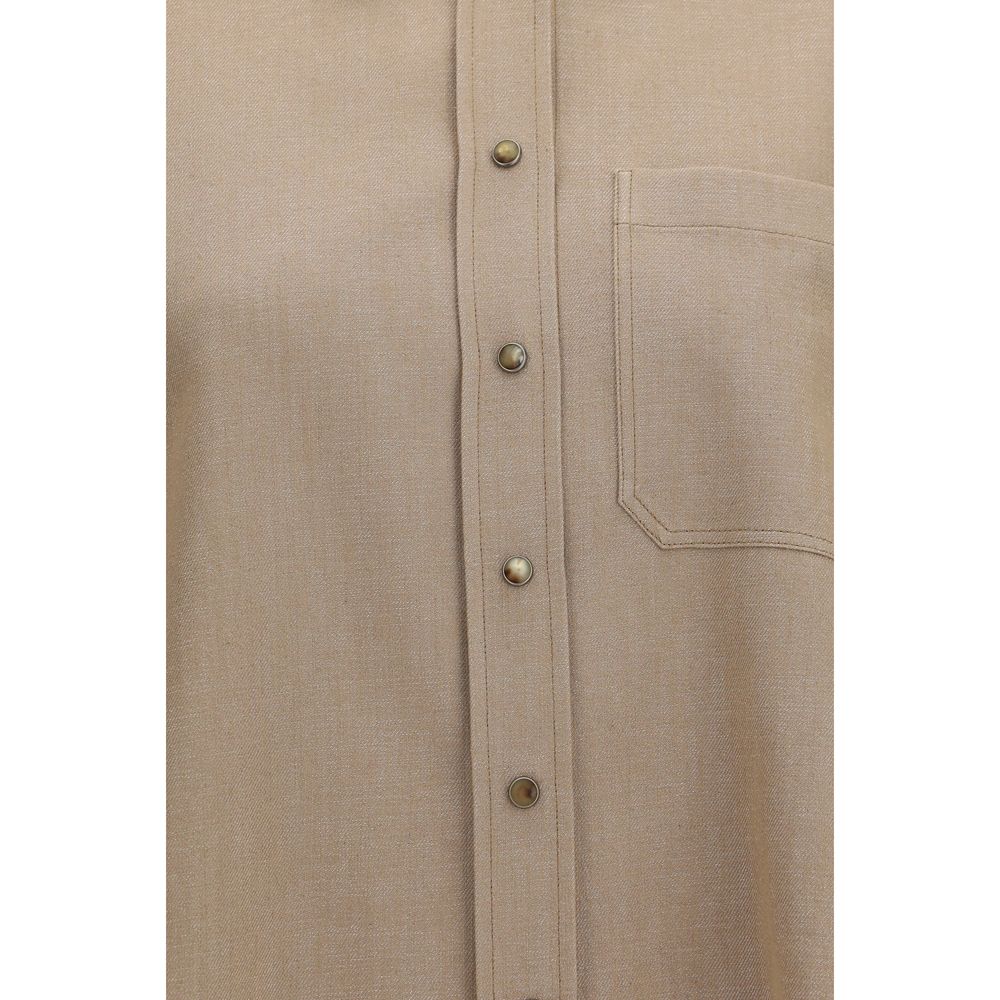 Brunello Cucinelli Hemd aus Baumwolle in Beige