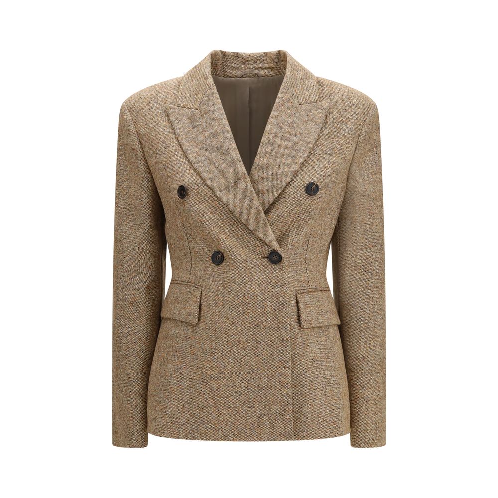 Brunello Cucinelli Jacke aus Stoff in Beige