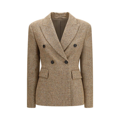 Brunello Cucinelli Jacke aus Stoff in Beige