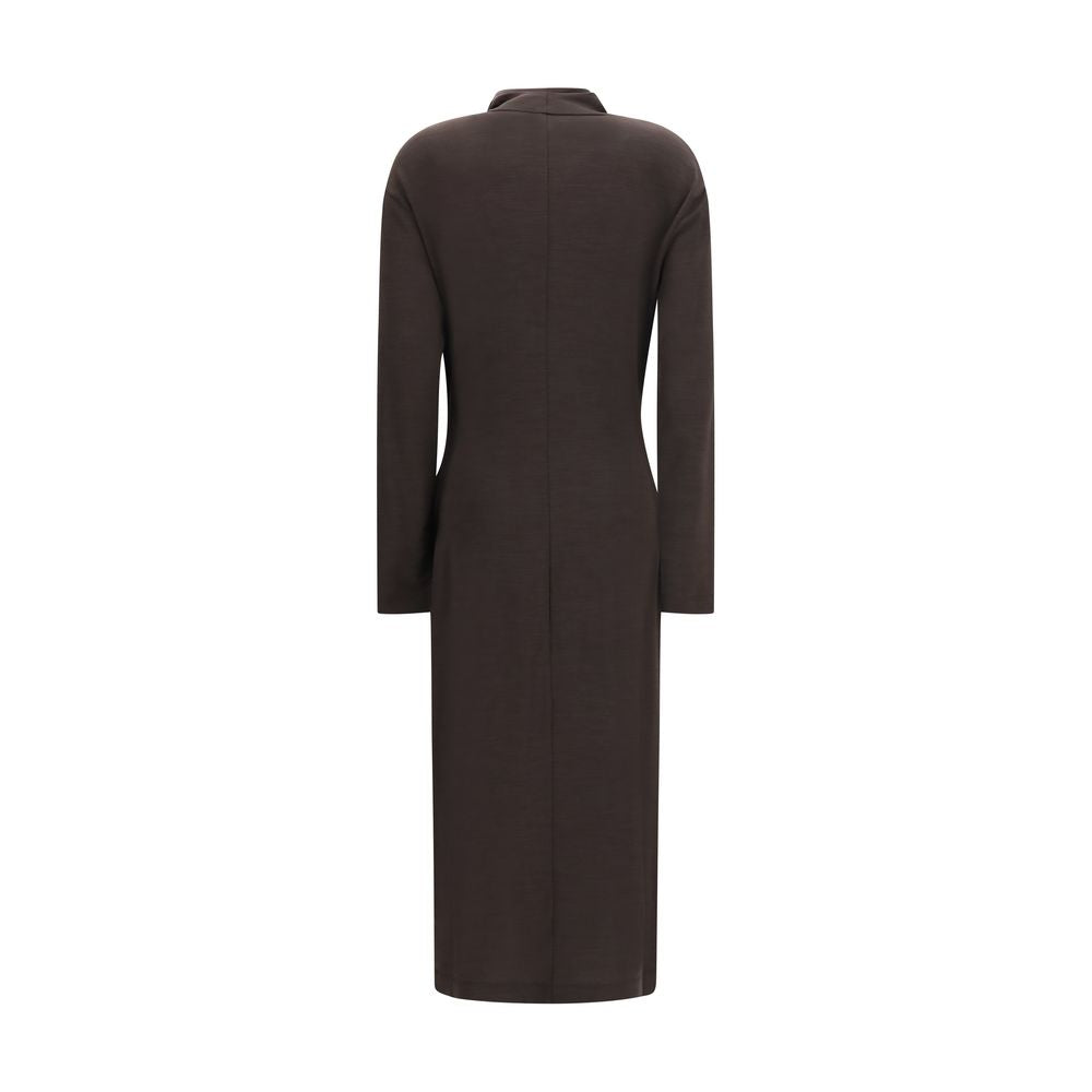 Brunello Cucinelli Kleid aus Wolle in Braun