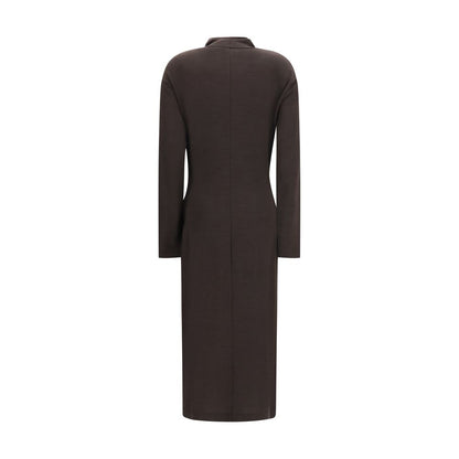 Brunello Cucinelli Kleid aus Wolle in Braun