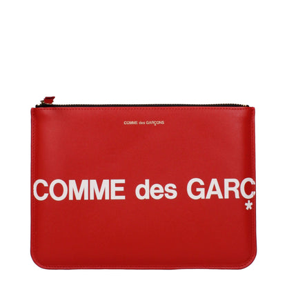 Comme Des Garçons Clutch aus Leder in Rot