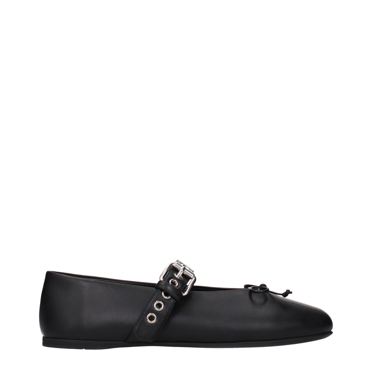 Miu Miu Ballerinas aus Leder in Schwarz