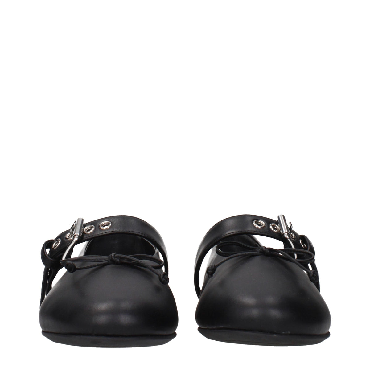 Miu Miu Ballerinas aus Leder in Schwarz