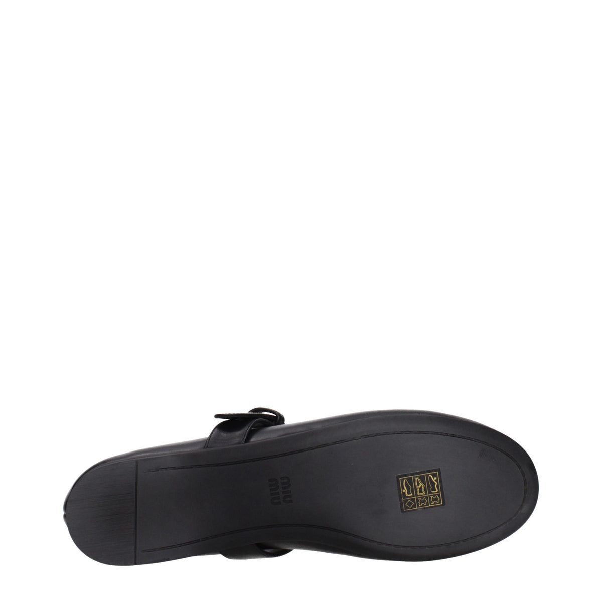 Miu Miu Ballerinas aus Leder in Schwarz
