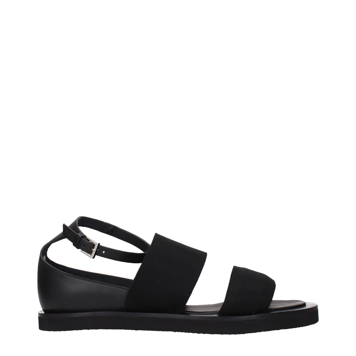 Max Mara Sandalen aus Stoff in Schwarz