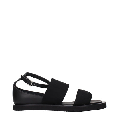 Max Mara Sandalen aus Stoff in Schwarz
