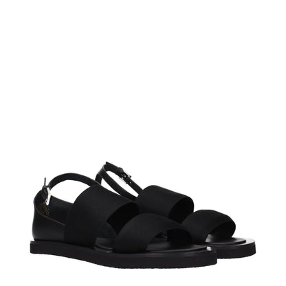 Max Mara Sandalen aus Stoff in Schwarz