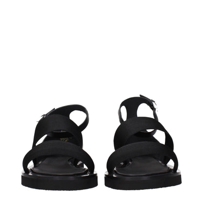 Max Mara Sandalen aus Stoff in Schwarz