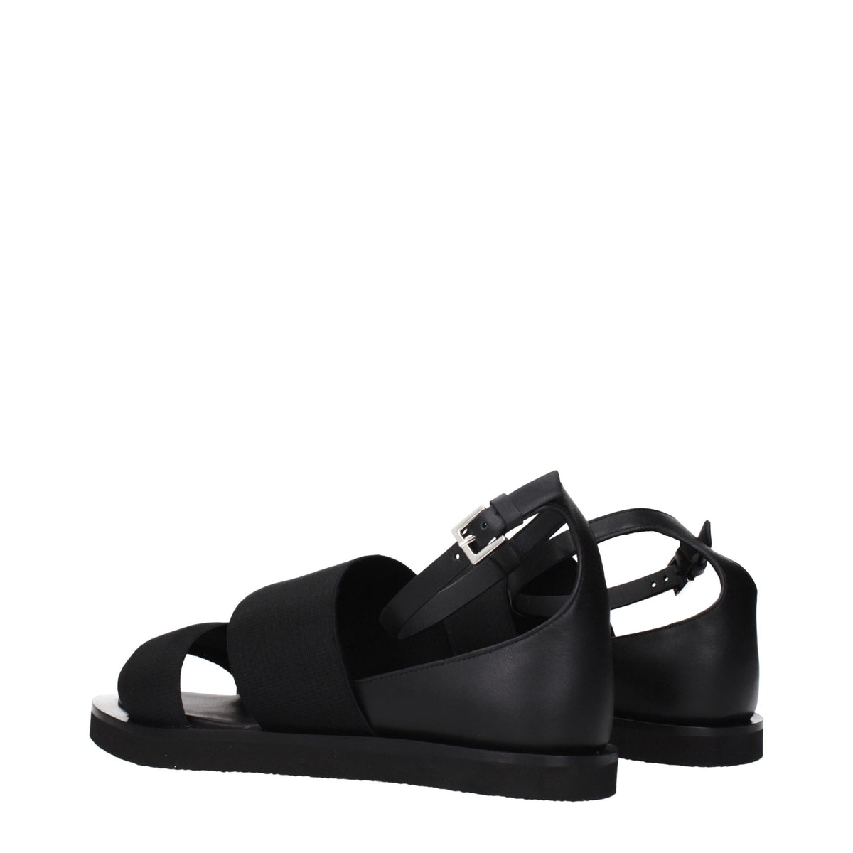 Max Mara Sandalen aus Stoff in Schwarz