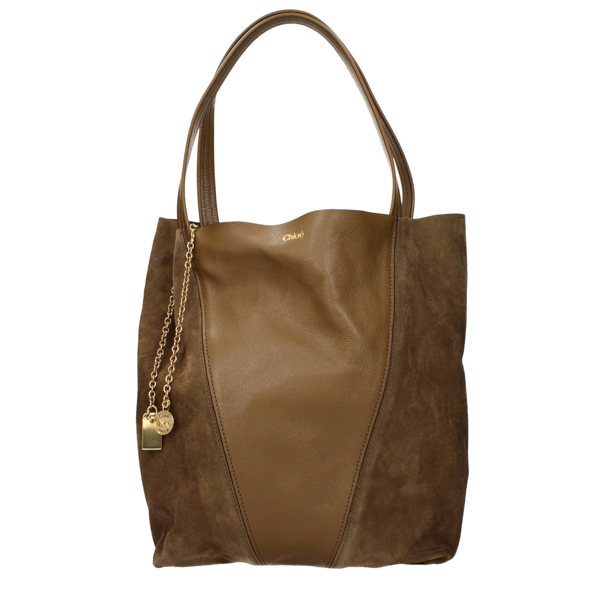 Chloé Schultertasche aus Wildleder in Braun