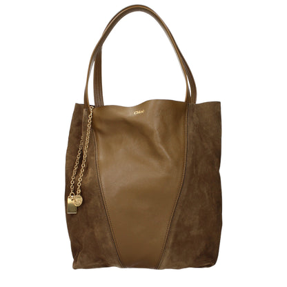 Chloé Schultertasche aus Wildleder in Braun