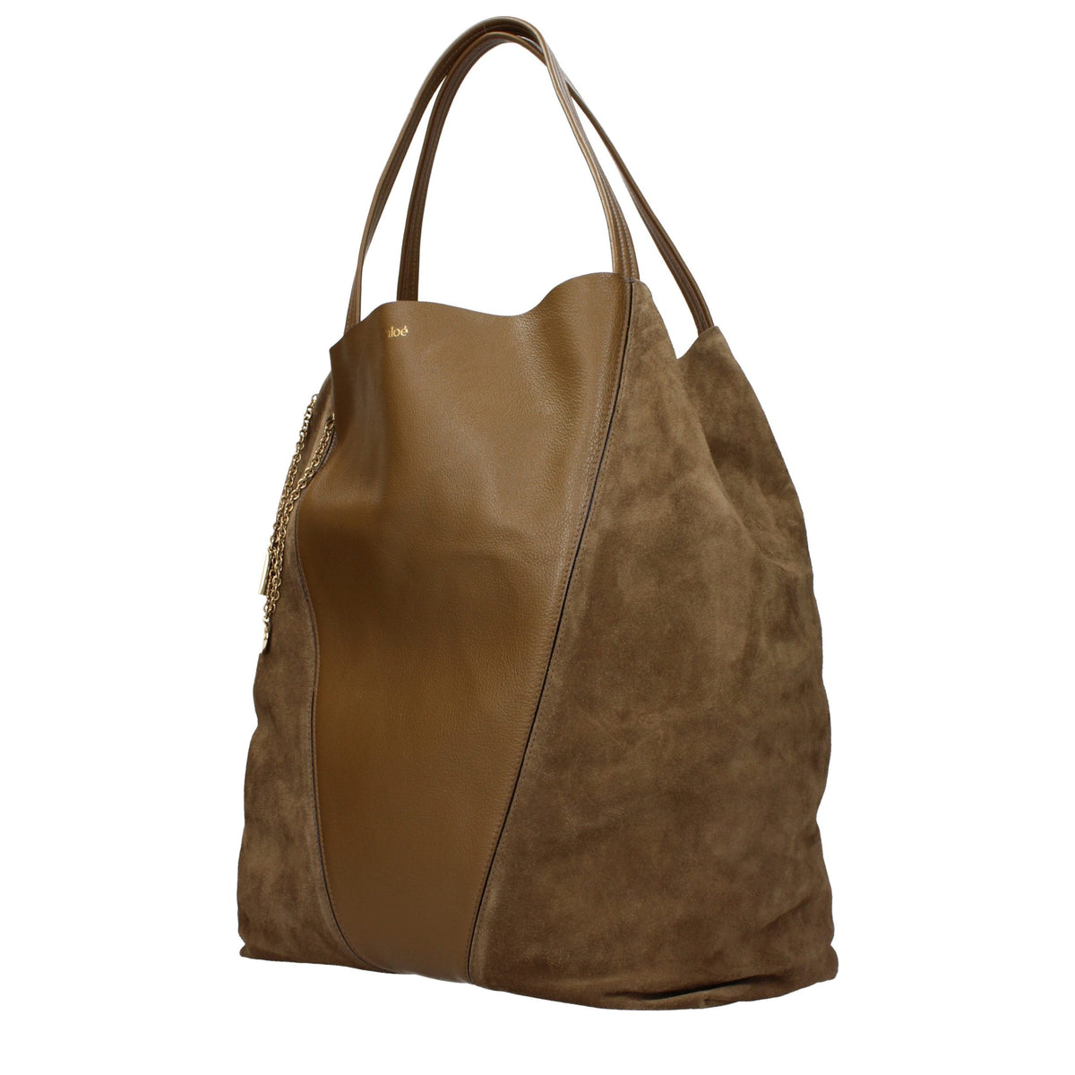 Chloé Schultertasche aus Wildleder in Braun