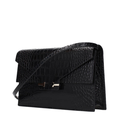 Tom Ford Clutch aus Leder in Schwarz