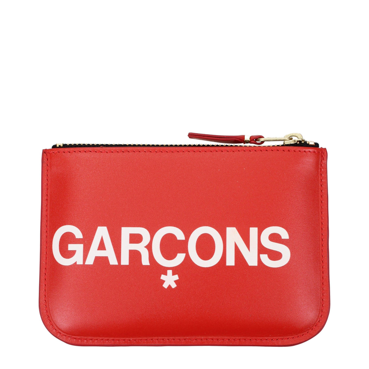 Comme Des Garçons Kartenhalter aus Leder in Rot