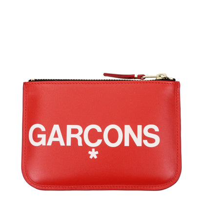 Comme Des Garçons Kartenhalter aus Leder in Rot