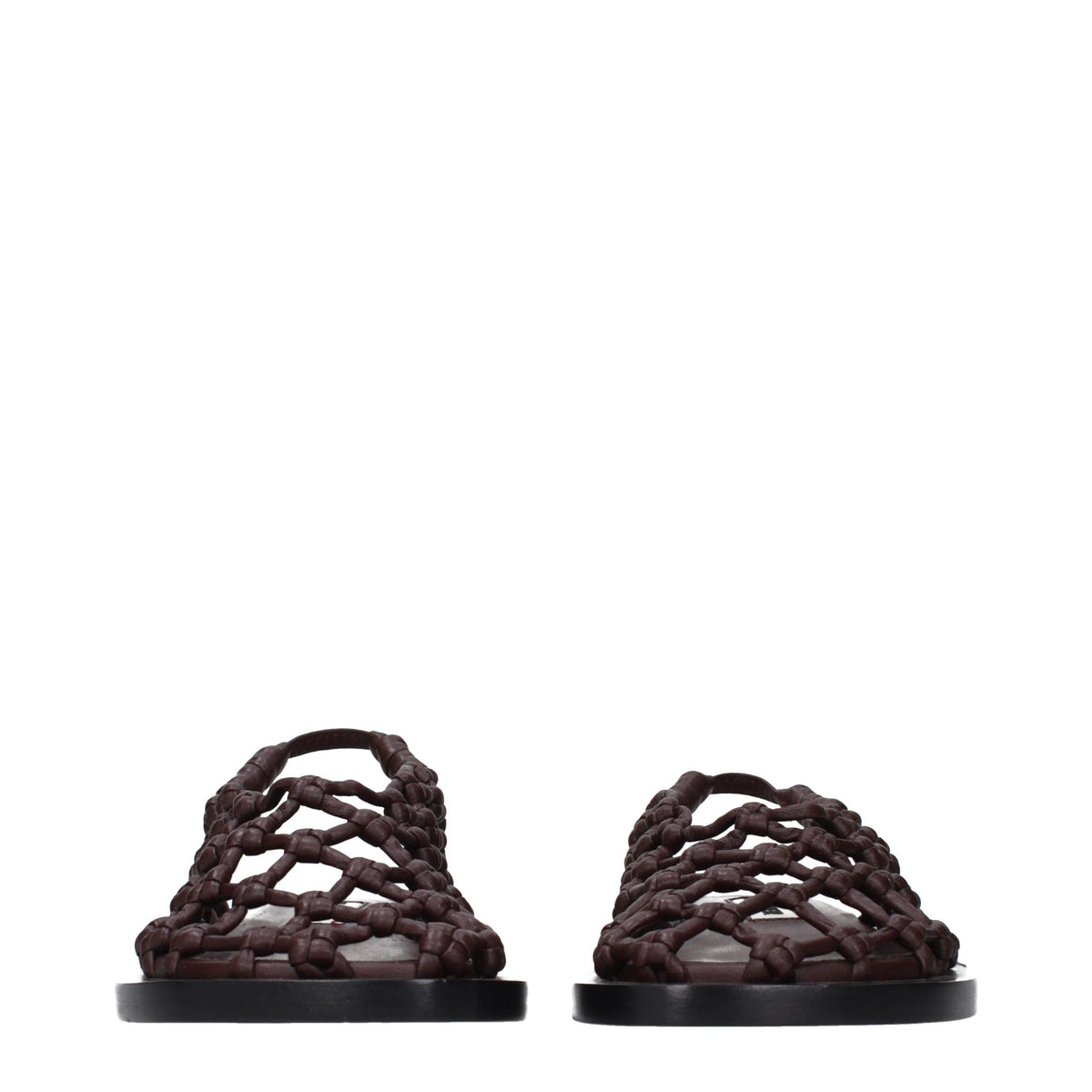 Jil Sander Sandalen aus Leder in Braun