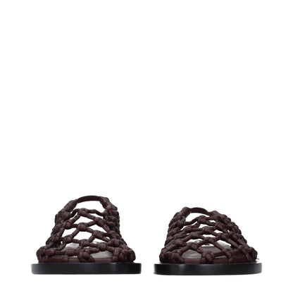 Jil Sander Sandalen aus Leder in Braun