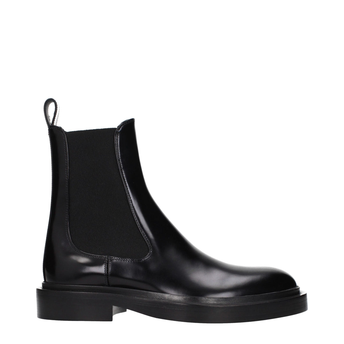 Jil Sander Stiefeletten aus Leder in Schwarz