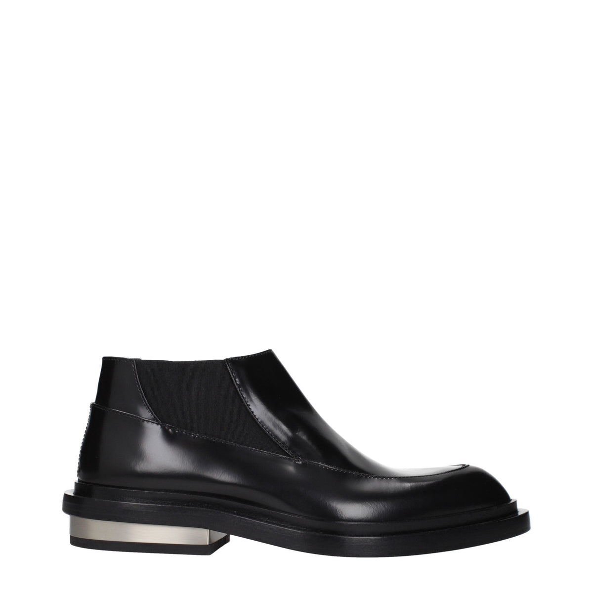 Jil Sander Stiefeletten aus Leder in Schwarz