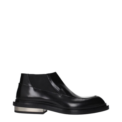 Jil Sander Stiefeletten aus Leder in Schwarz