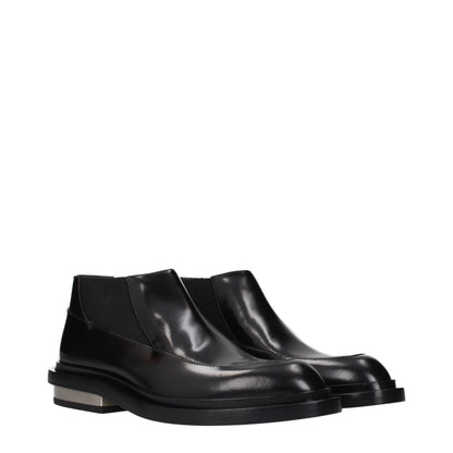 Jil Sander Stiefeletten aus Leder in Schwarz