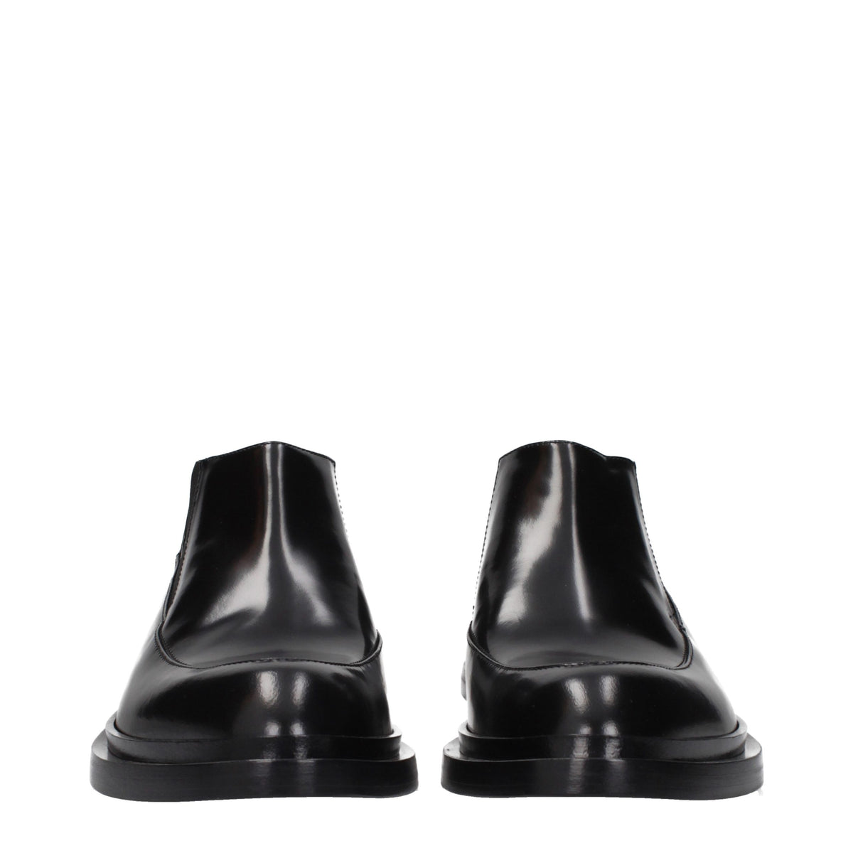 Jil Sander Stiefeletten aus Leder in Schwarz