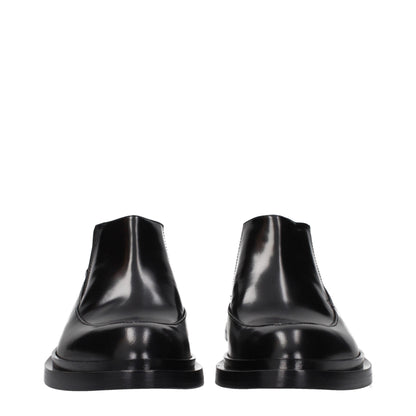 Jil Sander Stiefeletten aus Leder in Schwarz