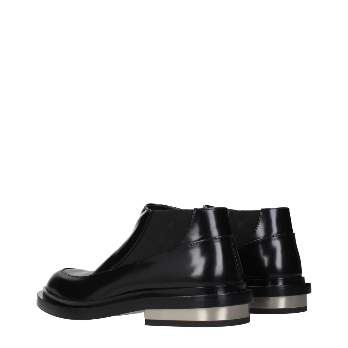 Jil Sander Stiefeletten aus Leder in Schwarz