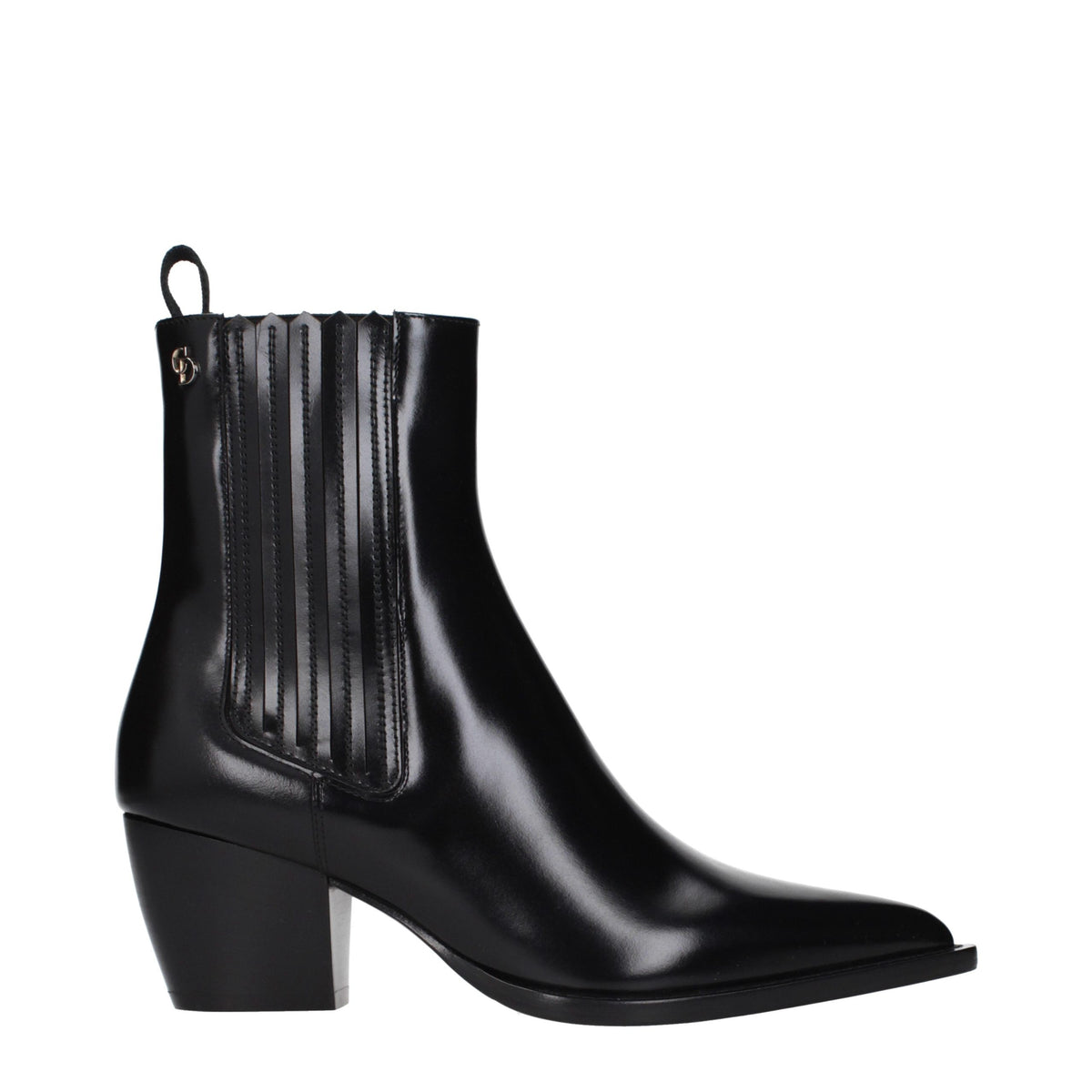 Christian Dior Stiefeletten aus Leder in Schwarz