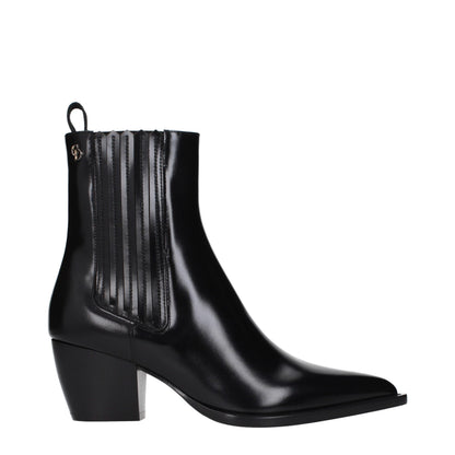 Christian Dior Stiefeletten aus Leder in Schwarz