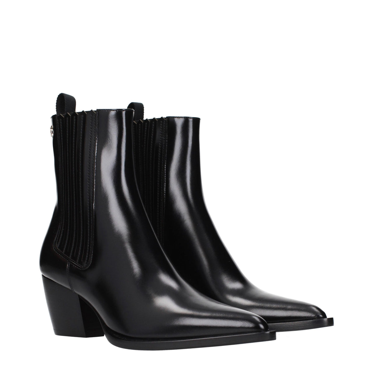 Christian Dior Stiefeletten aus Leder in Schwarz