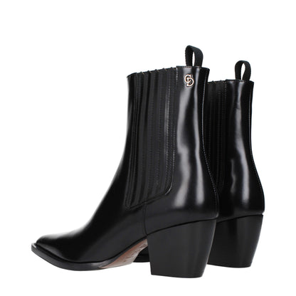 Christian Dior Stiefeletten aus Leder in Schwarz