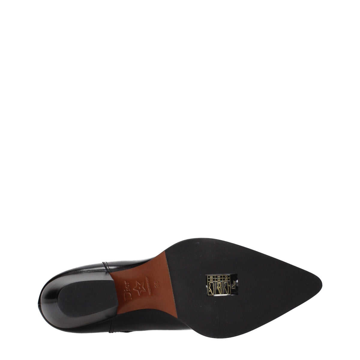 Christian Dior Stiefeletten aus Leder in Schwarz