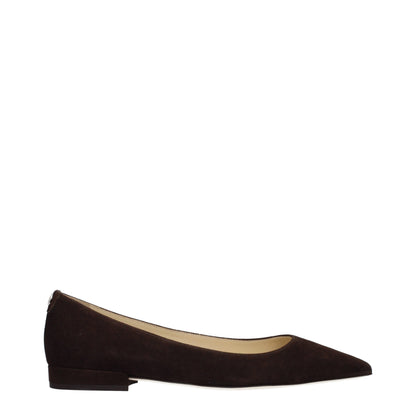 Jimmy Choo Ballerinas aus Wildleder in Braun