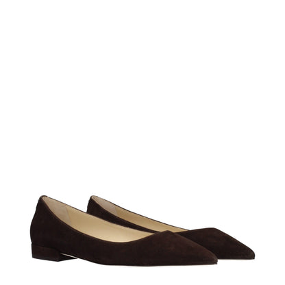 Jimmy Choo Ballerinas aus Wildleder in Braun