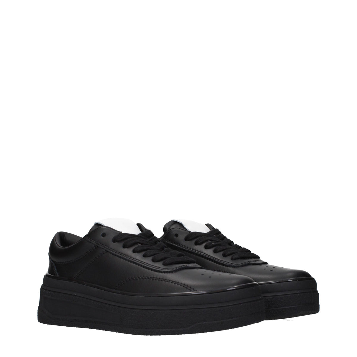 Jil Sander Sneaker aus Leder in Schwarz