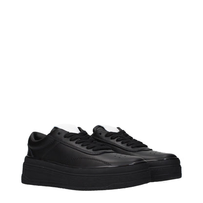 Jil Sander Sneaker aus Leder in Schwarz