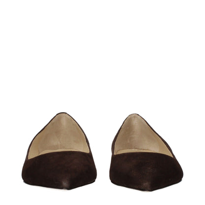 Jimmy Choo Ballerinas aus Wildleder in Braun