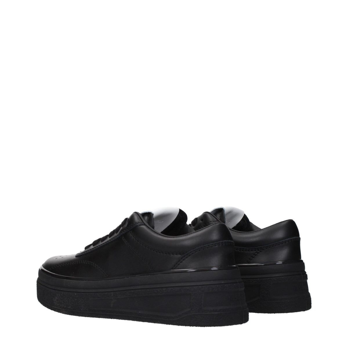 Jil Sander Sneaker aus Leder in Schwarz
